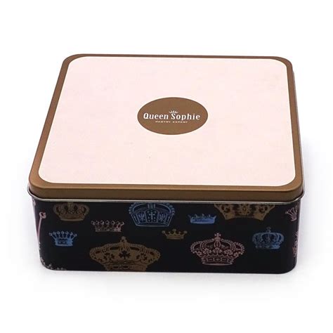 metal cookie box|cookies in metal container.